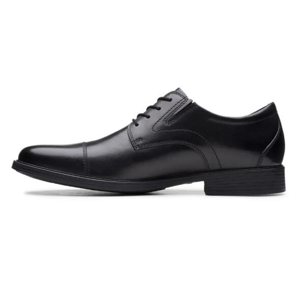 Clark’s Men’s Black Leather Tilden Whiddon Cap-Toe Oxfords Shoes Size 10.5 main image 11